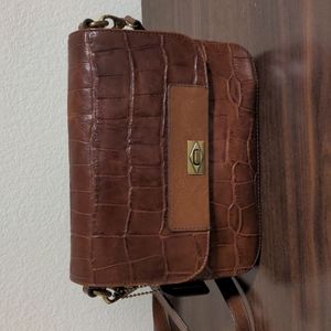 Fossil Saddle Brown Crossbody